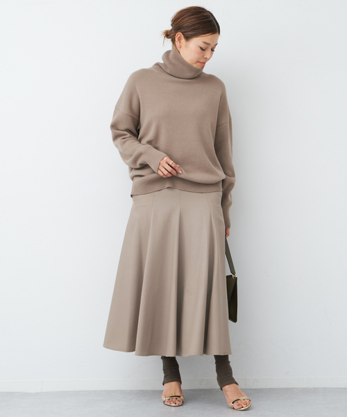 Deuxieme Classe OPTIMO フレアスカート　ベージュ Deuxieme Classe（ドゥーズィエムクラス） フレアスカート 36 ベージュ