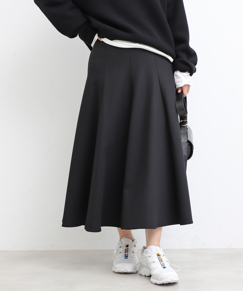 新品タグ付MUSEドゥーズィエムクラス：Flared フレアスカート 36 Deuxieme Classe（ドゥーズィエムクラス） フレアスカート 36 ベージュ