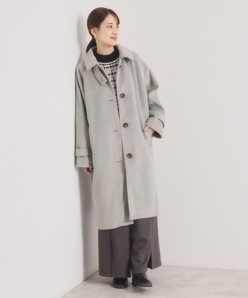 ITS'DEMO（イッツデモ） ステンカラーコート コート モッサ風ロング