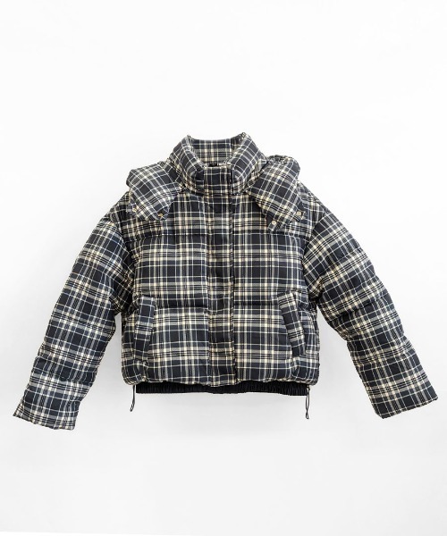 REMUR ダウンコート ダウンジャケット チェック柄中綿ジャケット