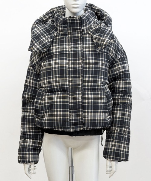 REMUR ダウンコート ダウンジャケット チェック柄中綿ジャケット