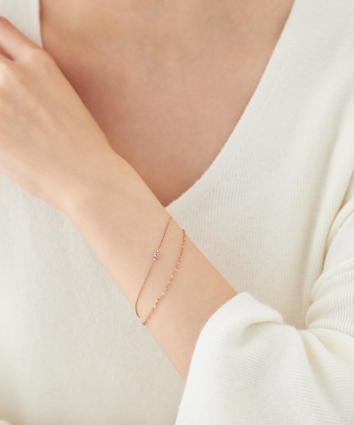 4℃（ヨンドシー） ブレスレット 「12月誕生石」シルバー タンザナイト