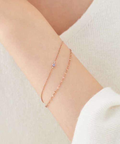 4℃（ヨンドシー） ブレスレット 「12月誕生石」シルバー タンザナイト