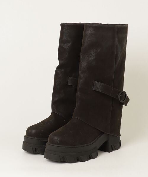 EMODA（エモダ） ブーツ LARGE ブラック レディース : ZOZOTOWN Yahoo