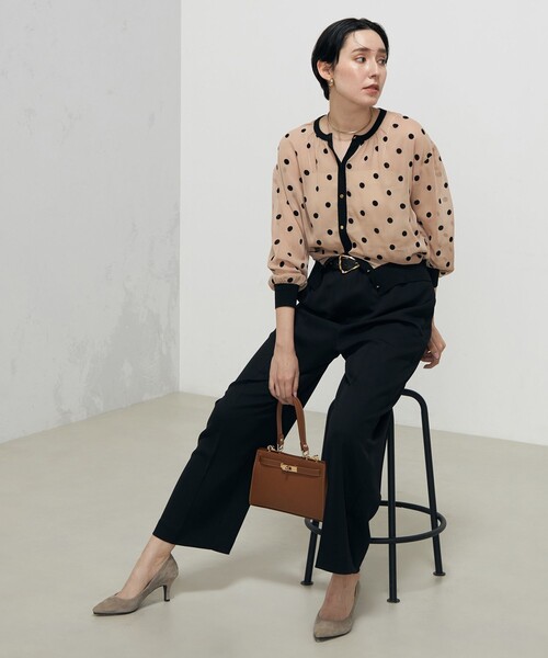 「NOLLEY'S」 長袖ブラウス 38 キャメル レディース_画像7