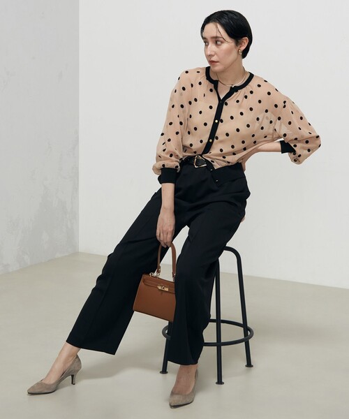 「NOLLEY'S」 長袖ブラウス 38 キャメル レディース_画像8