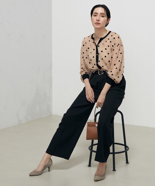 「NOLLEY'S」 長袖ブラウス 38 キャメル レディース_画像9