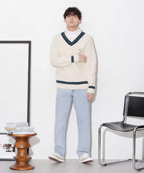 「NANO universe」 デニムパンツ L ブルー メンズ_画像5