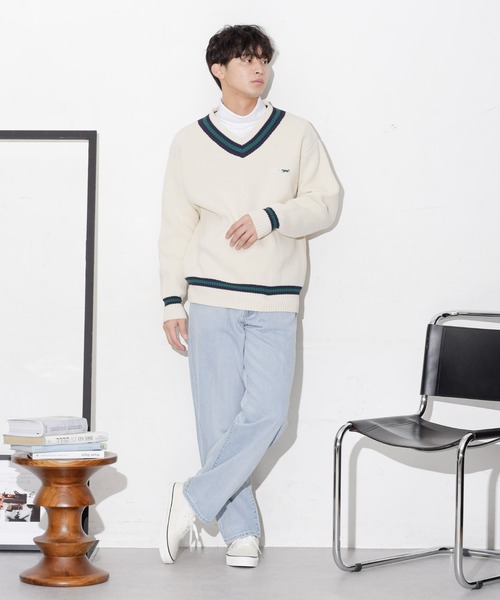 「NANO universe」 デニムパンツ L ブルー メンズ_画像6