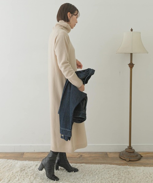 「F by ROSSO」 ニットワンピース 36 アイボリー レディース_画像5