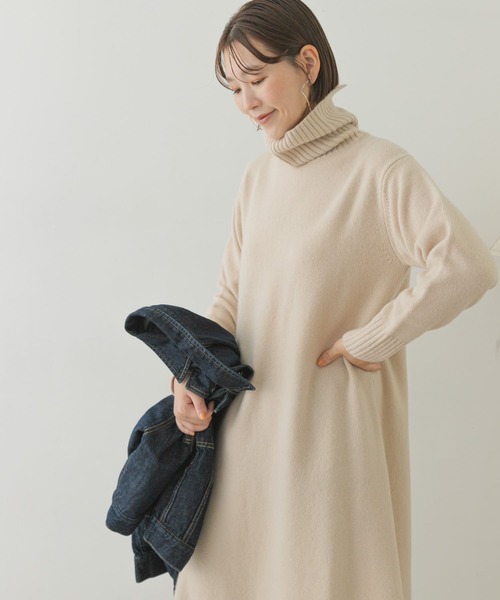 「F by ROSSO」 ニットワンピース 36 アイボリー レディース_画像7