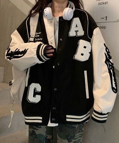 Ressaca（レサーカ） スタジャン オーバーサイズサガラ刺繍スタジャン