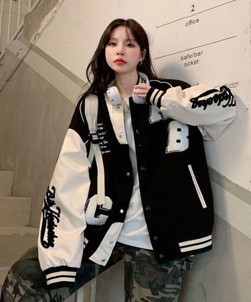 Ressaca（レサーカ） スタジャン オーバーサイズサガラ刺繍スタジャン