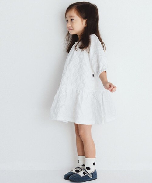 「branshes」 「KIDS」7分袖ワンピース 140 ブラック キッズ_画像4