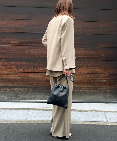 「meilmada」 ノーカラージャケット FREE グレー レディース_画像9