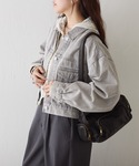 コート アウター カラーデニムショートGジャン...の詳細画像2