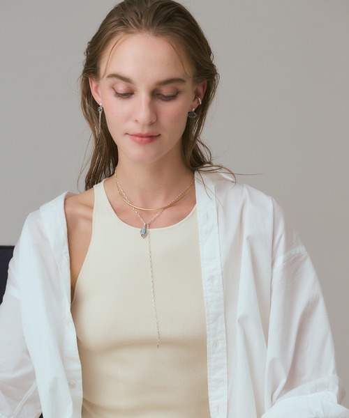 agete（アガット） チャーム シルバーモザイクオパール／パイライト