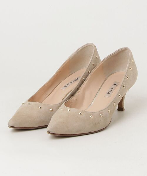 【箱無し美品】DIANA 24.5cm板ヒール パンプス DIANA（ダイアナ） パンプス 24cm ベージュ レディース : ZOZOTOWN