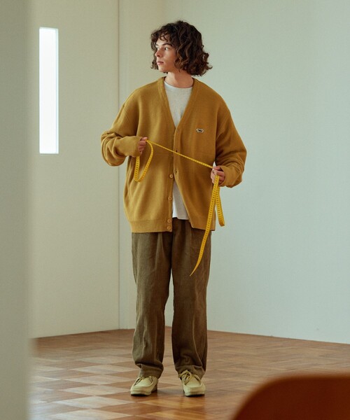 「TOWNCRAFT」 カーディガン MEDIUM オリーブ メンズ_画像2