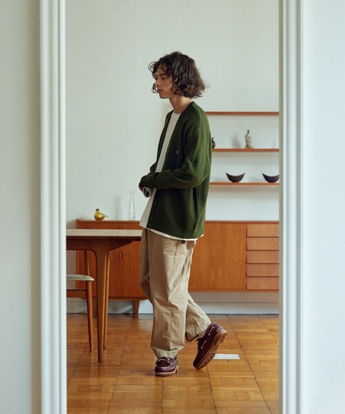 「TOWNCRAFT」 カーディガン MEDIUM オリーブ メンズ_画像8