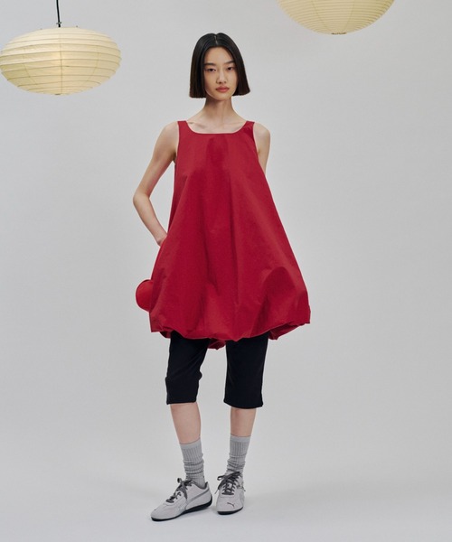 emmi ノースリーブワンピース 1 レッド レディース : ZOZOTOWN Yahoo