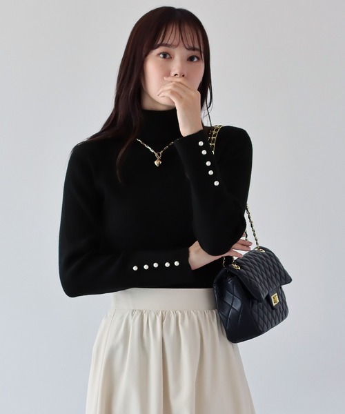 「BLUEEAST」 長袖ニット MEDIUM ブラック レディース_画像4