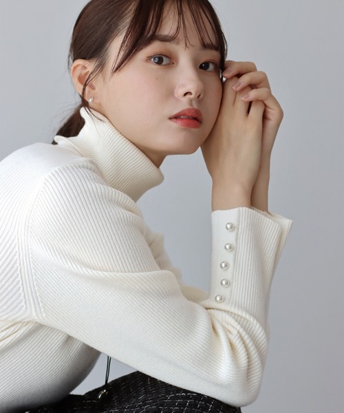 「BLUEEAST」 長袖ニット MEDIUM ブラック レディース_画像7