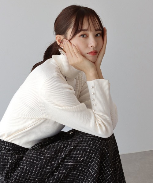 「BLUEEAST」 長袖ニット MEDIUM ブラック レディース_画像8