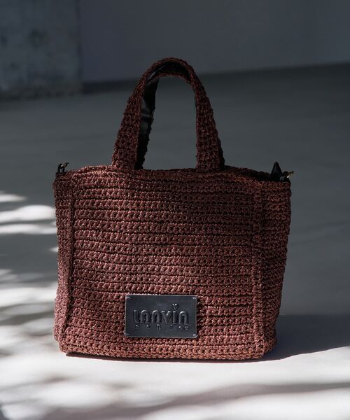 LANVIN en Bleu トートバッグ メタリック編み込みトートバッグ