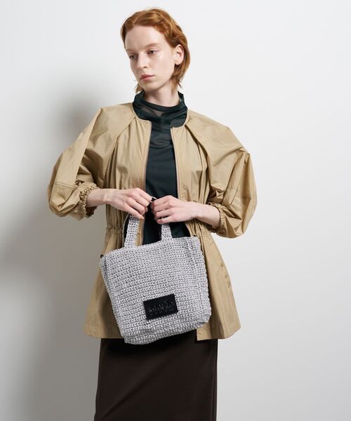 LANVIN en Bleu トートバッグ メタリック編み込みトートバッグ