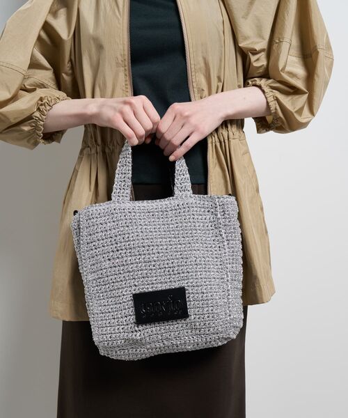 LANVIN en Bleu トートバッグ メタリック編み込みトートバッグ LANVIN en Bleu トートバッグ メタリック編み込みトートバッグ