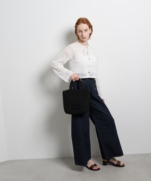 LANVIN en Bleu トートバッグ メタリック編み込みトートバッグ
