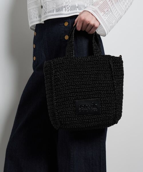 LANVIN en Bleu トートバッグ メタリック編み込みトートバッグ