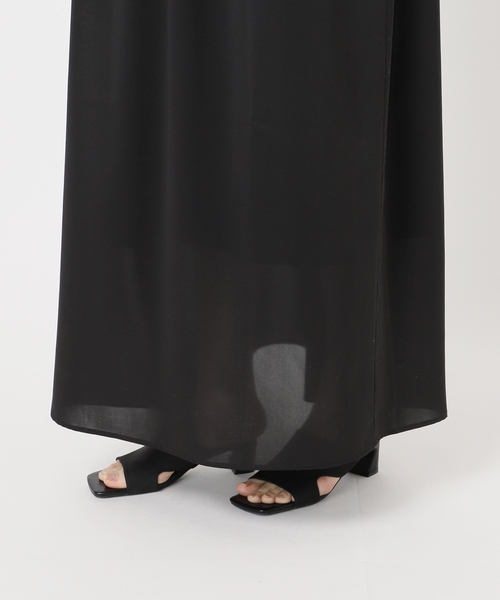 B.C STOCK ブラック ドット柄 キャミワンピース ロング丈 B.C STOCK（ベーセーストック） ワンピース 「追加3」ウォッシャブル