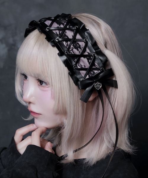 mine by LAFARY レースアップヘッドドレス : ZOZOTOWN Yahoo!店 - 通販