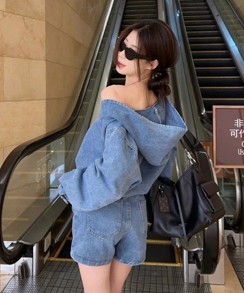ViViDAY セットアップ 「上下2点セット」デニムパーカー＋デニム