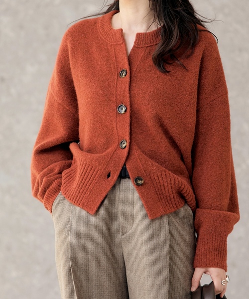 美品 JOURNAL STANDARD LESSAGE ジャーナルスタンダード レサージュ カーディガン ウール カシミヤ 他 ニット 切替え レディース AM8518A49 美品 JOURNAL STANDARD LESSAGE ジャーナルスタンダード レサージュ