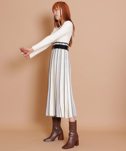 「REDYAZEL」 ニットワンピース FREE ネイビー レディース_画像2