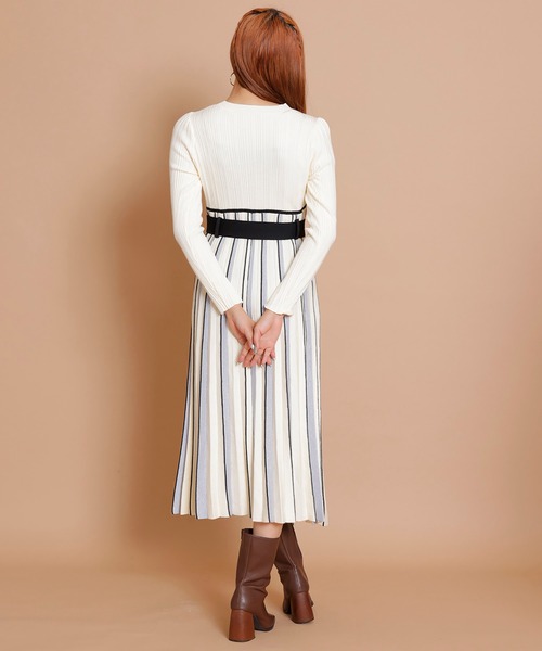 「REDYAZEL」 ニットワンピース FREE ネイビー レディース_画像3