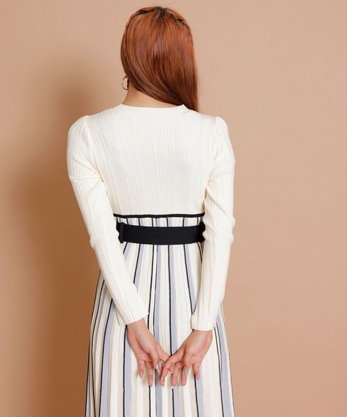 「REDYAZEL」 ニットワンピース FREE ネイビー レディース_画像5