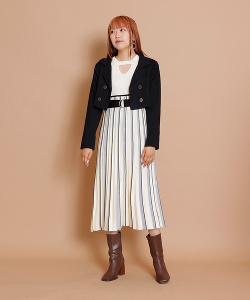 「REDYAZEL」 ニットワンピース FREE ネイビー レディース_画像9