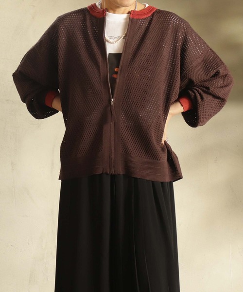 「BITTOKO」 ニットカーディガン FREE ブラウン レディース_画像5