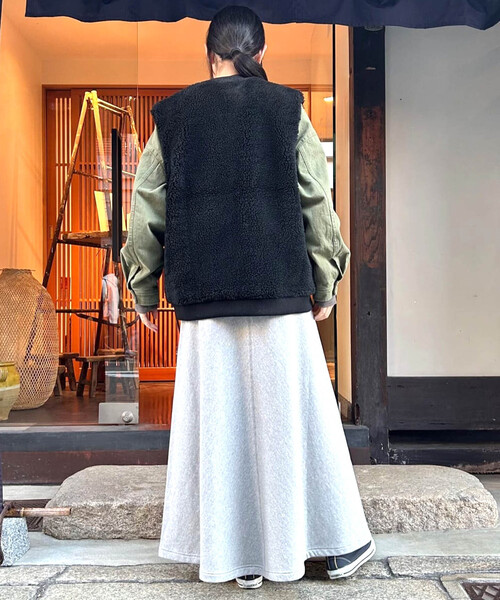 ジャーナルスタンダードラックス フレアスカート Fサイズ グレー スウェット地 JOURNAL STANDARD LUXE（ジャーナルスタンダード ラックス） フレア