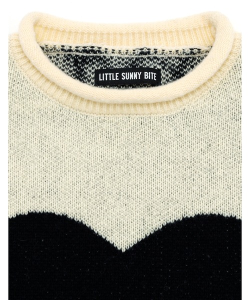 「Little sunny bite」 長袖ニット MEDIUM ブラック レディース_画像4
