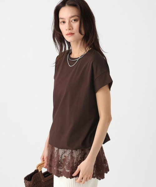Elura（エルーラ） tシャツ 「接触冷感・汗ジミ軽減」サマ見えドロスト