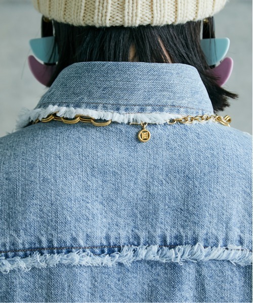 「GEVS.」 長袖シャツ L ブルー レディースの画像
