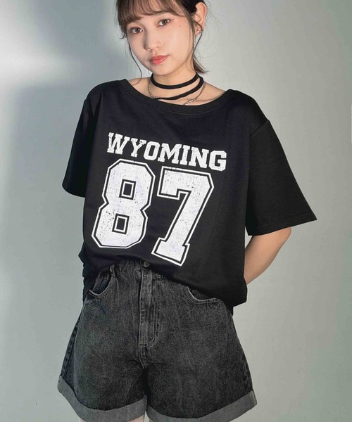 AS KNOW AS（アズノゥアズ） tシャツ 半袖 ワンショル 2WAYリボン半袖