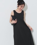 ワンピース 夏 とろみリブノースリーブワンピースの詳細画像4