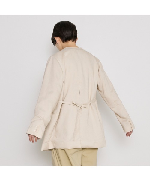 COMMON＋HAUS（コモンハウス） ジャケット ノーカラージャケット 麻混