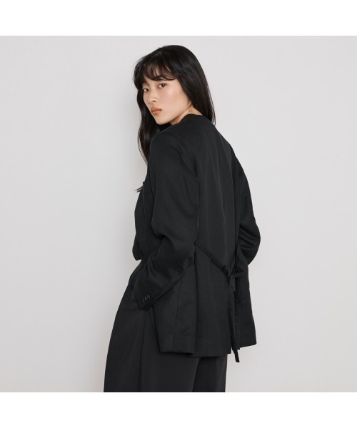 COMMON＋HAUS（コモンハウス） ジャケット ノーカラージャケット 麻混